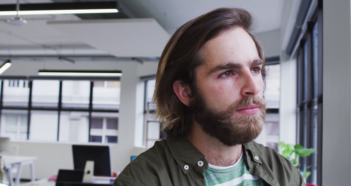 Co-founder looking distance from work